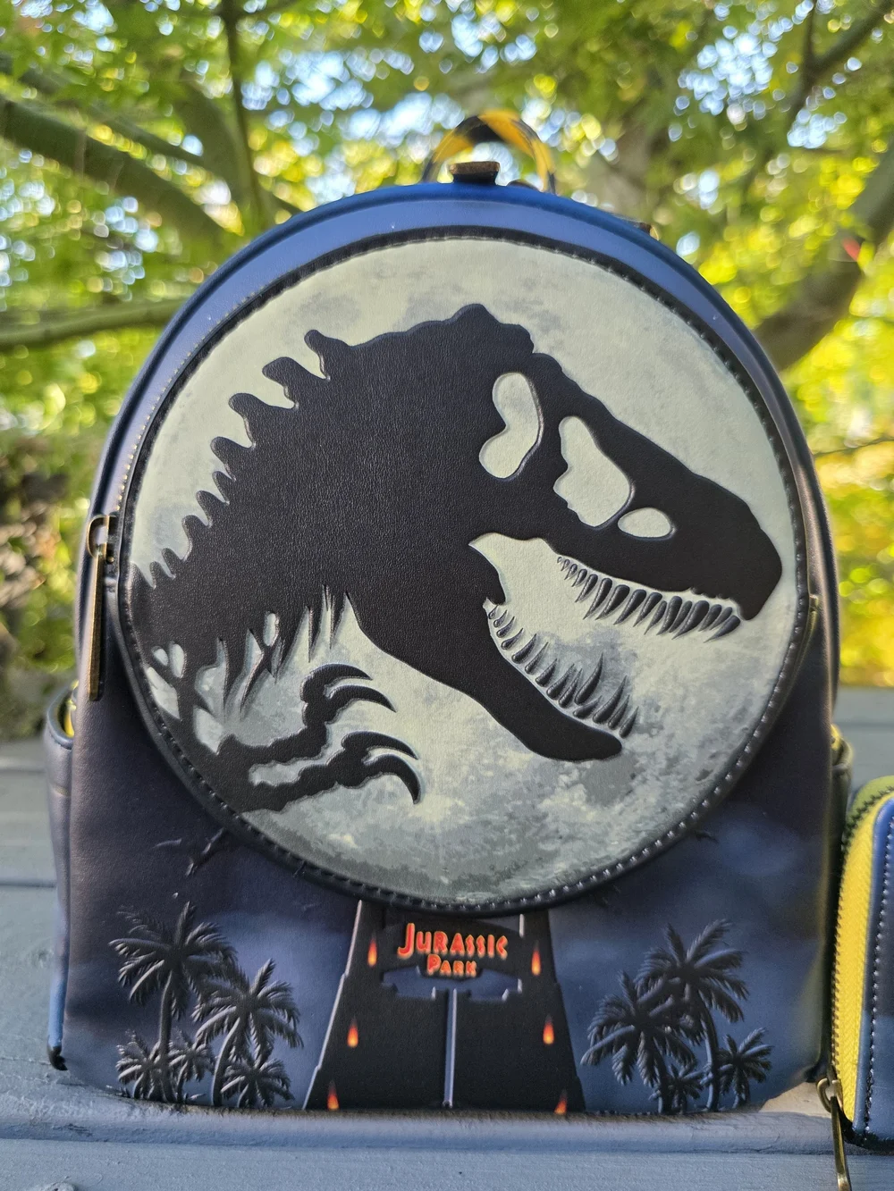 Loungefly Jurassic Park Glow In The Dark Backpack And Zip Wallet